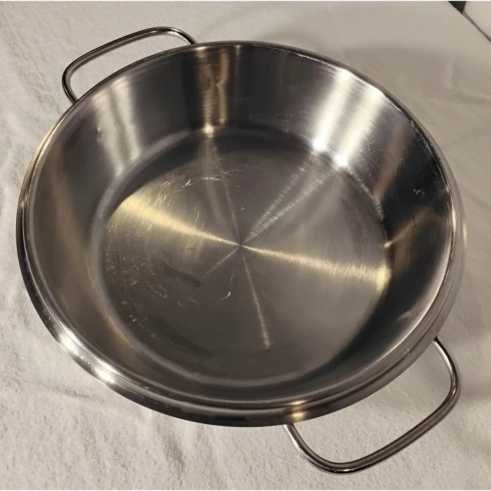 Estia Gourmet 18/8 Stainless Steel 10 1/4 inch Double Handle Insert Pan